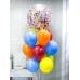 Γίγας Μπαλόνι με Κομφετί και 14  Πολύχρωμα Μπαλόνια  Λάτεξ 11΄